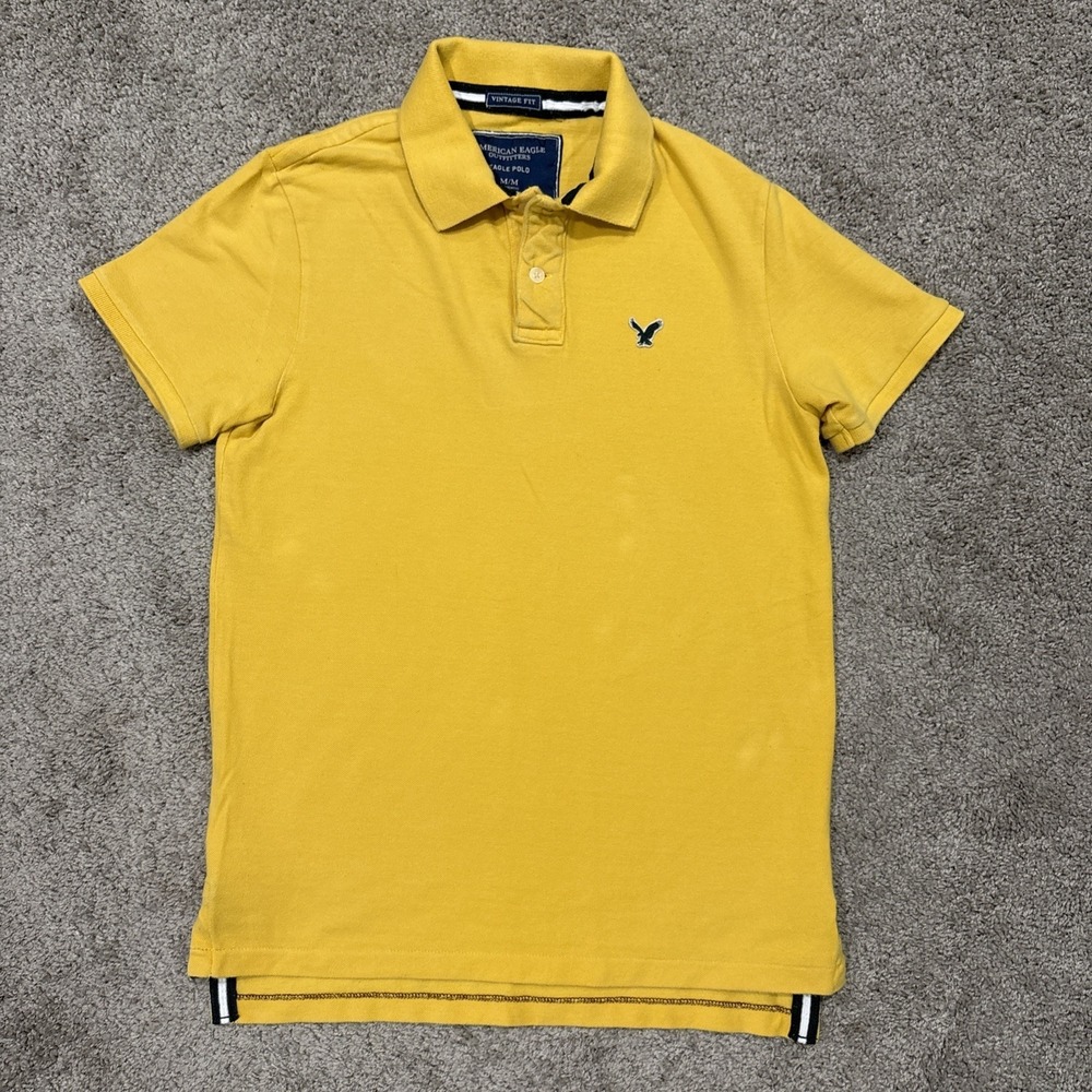 Yellow Vintage‎ Fit Men's American Eagle Outfitters Polo Size Medium